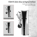 For PS5 Slim JYS-P5193 Console Wall Mount Hanging Storage Rack With Headphone Grip Organizer, For PS5 Slim (Black), For PS5 Slim (White)