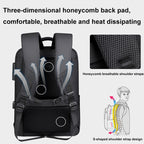 Password Lock Large Capacity Waterproof Laptop Backpack with USB Port, 17 inch