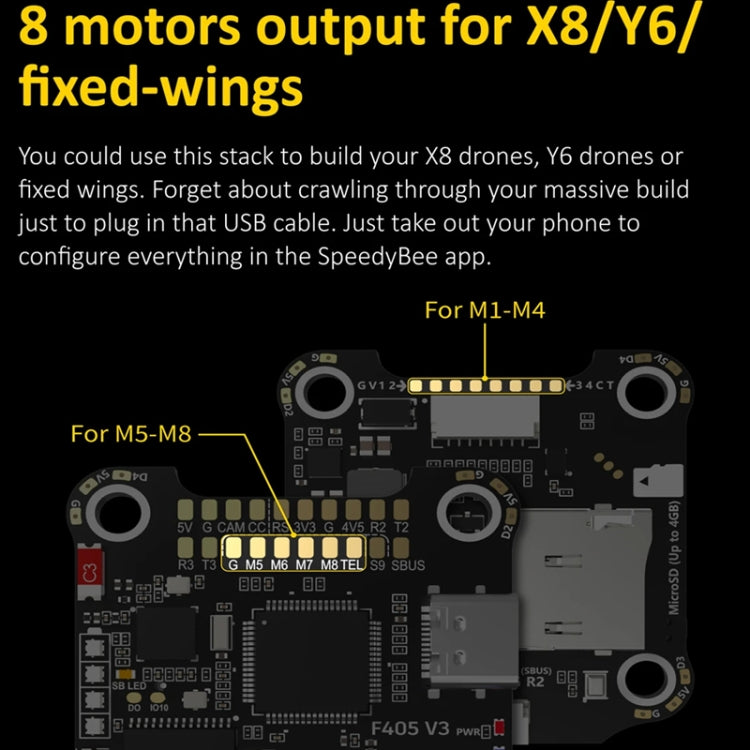 3-6S Lipo Barometer For RC Drone, SpeedyBee BLS 50A 4-in-1 ESC, SpeedyBee F405 V3 Flight Controller, SpeedyBee F405 V3 50A Stack