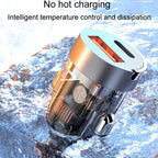Vehicle Mini Invisible Dual-Port Charger Car Cigarette Lighter, 120W