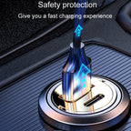 Vehicle Mini Invisible Dual-Port Charger Car Cigarette Lighter, 120W