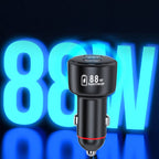 Vehicle Mini Fast Charging Charger Car One To Two Cigarette Lighter, 88W