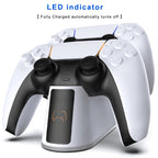 For PS5 Handle Charger Colorful Grip Double Fast Charging LED Lamp Seat Charger