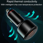 Vehicle Mini Fast Charging Charger Car One To Three Cigarette Lighter, 300W