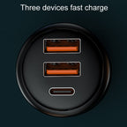 Vehicle Mini Fast Charging Charger Car One To Three Cigarette Lighter, 300W