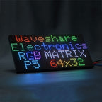 Waveshare RGB Full-color LED Matrix Panel, 5mm Pitch, 64x32 Pixels, Adjustable Brightness, 25848
