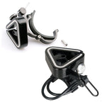 N+1 Mountain Bike Bell Universal Triangle Copper Bell, Clip Ring Black, Clip Ring Silver, Rubber Band Black, Rubber Band Silver