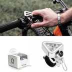 N+1 Mountain Bike Bell Universal Triangle Copper Bell, Clip Ring Black, Clip Ring Silver, Rubber Band Black, Rubber Band Silver
