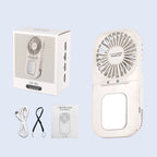 USB Charging Folding Outdoor Handheld Mini Cold Compress Fan Desktop Cooling Fan