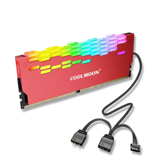 COOLMOON RA-2 Heatsink Cooler ARGB Colorful Flashing Memory Bank Cooling Radiator For PC Desktop Computer Accessories