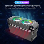 Desktop ARGB Memory Cooler PWM Temperature Control Dual Fan, For DDR / DDR2 / DDR3 / DDR4 / DDR5