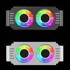 Desktop ARGB Memory Cooler PWM Temperature Control Dual Fan, For DDR / DDR2 / DDR3 / DDR4 / DDR5