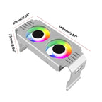 Desktop ARGB Memory Cooler PWM Temperature Control Dual Fan, For DDR / DDR2 / DDR3 / DDR4 / DDR5