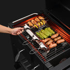 Stainless Steel BBQ Skewers Semi-Automatic Barbecue Fork, 3 Way Skewer, 6pcs /Pack 1 Way Skewer, 5 In 1, 6 In 1