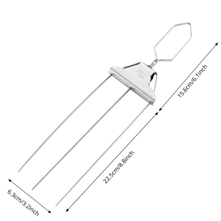 Stainless Steel BBQ Skewers Semi-Automatic Barbecue Fork, 3 Way Skewer, 6pcs /Pack 1 Way Skewer, 5 In 1, 6 In 1