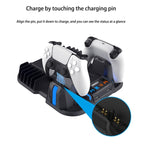 For Sony PS5 Slim PGTECH GP-521 Handle Charging Base Host Cooling Rack With Disc Rack, GP-521 Black, GP-521 White
