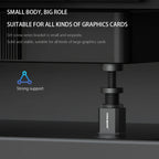 COOLMOON Graphics Card Stand Desktop Computer Graphics Card Vertical Top Support Bracket Screw Telescopic Support Rods, 2.8-5cm (Black), 2.8-5cm (Silver), 5-8cm (Black), 5-8cm (Silver), 7.5-12cm (Black), 7.5-12cm (Silver)