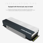 COOLMOON CM-M2A M.2 2280 Solid State Drive Cooler 5V ARGB Hard Drive Heatsink, CM-M2A