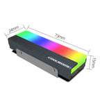 COOLMOON CM-M2A M.2 2280 Solid State Drive Cooler 5V ARGB Hard Drive Heatsink, CM-M2A
