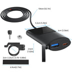 Fast Charging Dual-USB QC3.0 Motorcycle Cell Phone Charger