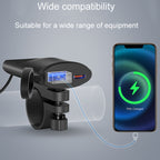 Fast Charging Dual-USB QC3.0 Motorcycle Cell Phone Charger