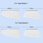 Car Side Window Privacy Sun Protection Curtain, For Tesla Model Y 4pcs White, For Tesla Model Y 4pcs Black, For Tesla Model 3 4pcs White, For Tesla Model 3 4pcs Black