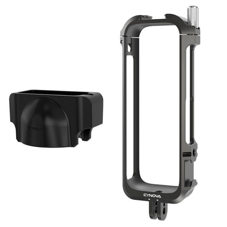For Insta360 X4 CYNOVA Metal Rabbit Cage + Lens Cover Set Protective Accessories