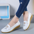 Leather Anti-Slip Flat Shoes Women Casual Shoes, 37, 38, 39, 40, 41, 42, 43, 44