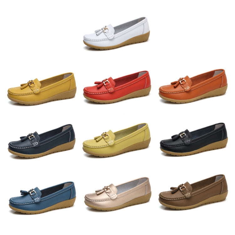 Leather Anti-Slip Flat Shoes Women Casual Shoes, 37, 38, 39, 40, 41, 42, 43, 44