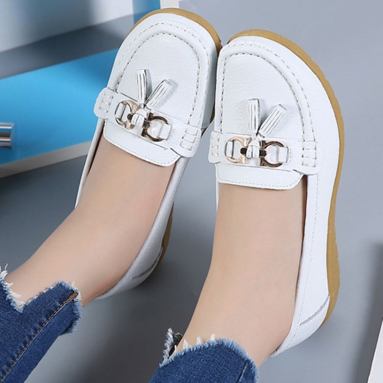 Leather Anti-Slip Flat Shoes Women Casual Shoes, 37, 38, 39, 40, 41, 42, 43, 44