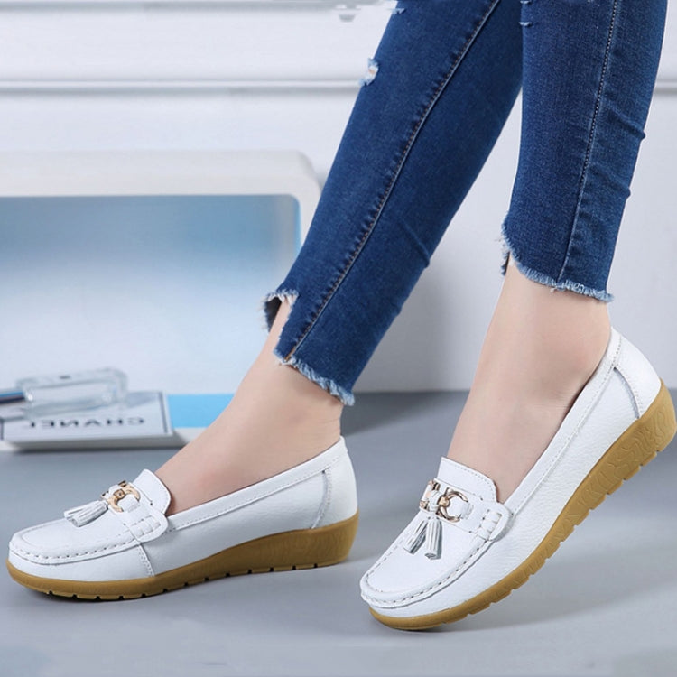 Leather Anti-Slip Flat Shoes Women Casual Shoes, 37, 38, 39, 40, 41, 42, 43, 44
