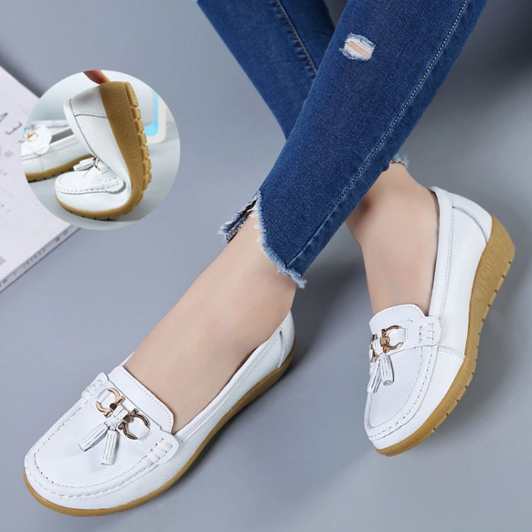 Leather Anti-Slip Flat Shoes Women Casual Shoes, 37, 38, 39, 40, 41, 42, 43, 44