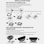 COOLMOON CPU Cooler Desktop Computer Auto Color Change Multi-Platform Mute Cooling Fan, CM-BF-RGB