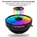 COOLMOON CPU Cooler Desktop Computer Auto Color Change Multi-Platform Mute Cooling Fan, CM-BF-RGB