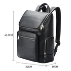 Bopai 61-122431 Large-capacity First-layer Cowhide Business Waterproof Laptop Backpack, 61-122431