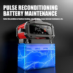FOXSUR 25A 12V/24V Portable High-Power Car Ship Motorcycle Charger, US Plug, EU Plug, UK Plug, AU Plug, JP Plug
