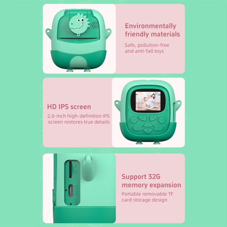 A19B 2.0-Inch 720P HD Reversible Camera Cartoon Children Mini Digital Printing Camera