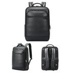 Bopai 61-122391 Large-capacity First-layer Cowhide Business Laptop Backpack With USB+Type-C Port, 61-122391