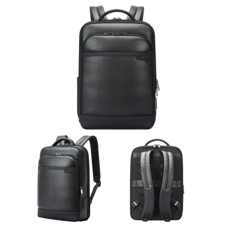 Bopai 61-122391 Large-capacity First-layer Cowhide Business Laptop Backpack With USB+Type-C Port, 61-122391