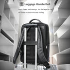 Bopai 61-122391 Large-capacity First-layer Cowhide Business Laptop Backpack With USB+Type-C Port, 61-122391
