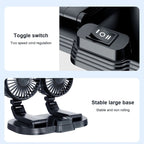 5V USB Port Car Dual-head Fan Circulation Fan