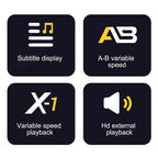 A30  MP3 Player With FHD 720P Digital Camera Bluetooth 5.4 Lossless Sound Audio Player, Excluding Memory Card, 4GB, 8GB, 16GB, 32GB, 64GB