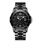 BINBOND B9696 Outdoor Calendar Luminous Waterproof Quartz Watch, White Steel-White, White Steel-Black, White Steel-Blue, Full Gold-Black-Gold Nail, Black Steel-Black-White Nail