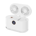 WT-818 Dual-leaf Spray Smart Digital Display Desktop Fan Night Light Humidification Cooler