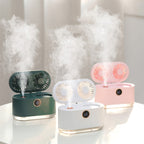 WT-818 Dual-leaf Spray Smart Digital Display Desktop Fan Night Light Humidification Cooler