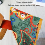 Summer Floral Fabric Slope Heel Women Sandals Comfortable Casual High Heels, 35, 36, 37, 38, 39, 40