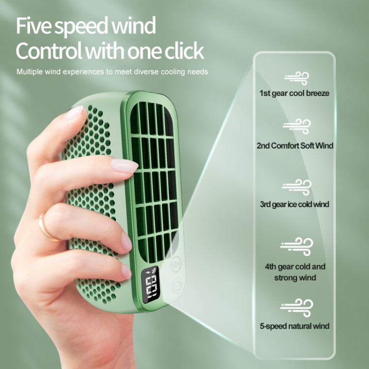 USB Charging Digital Display Portable Bladeless Outdoor Mini Night Light Fan