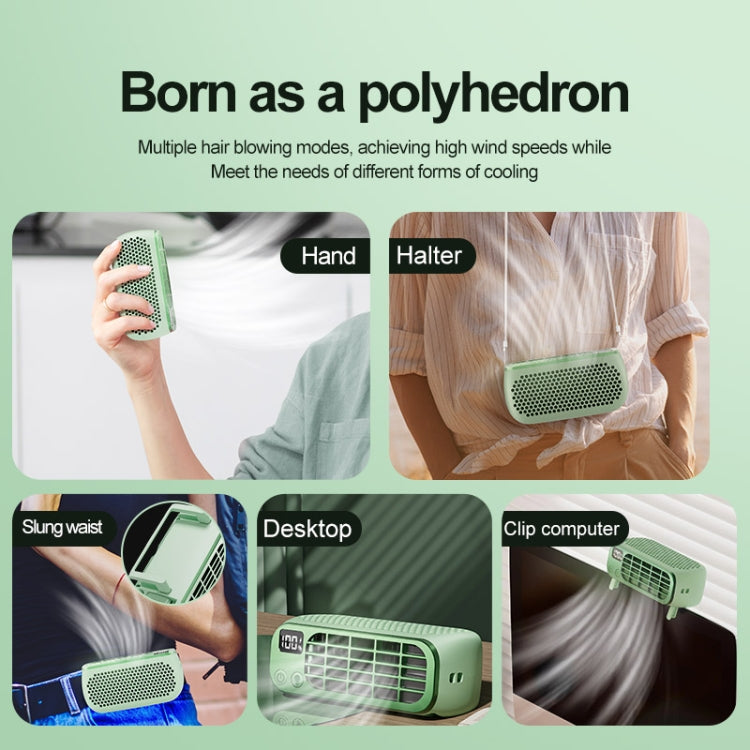USB Charging Digital Display Portable Bladeless Outdoor Mini Night Light Fan