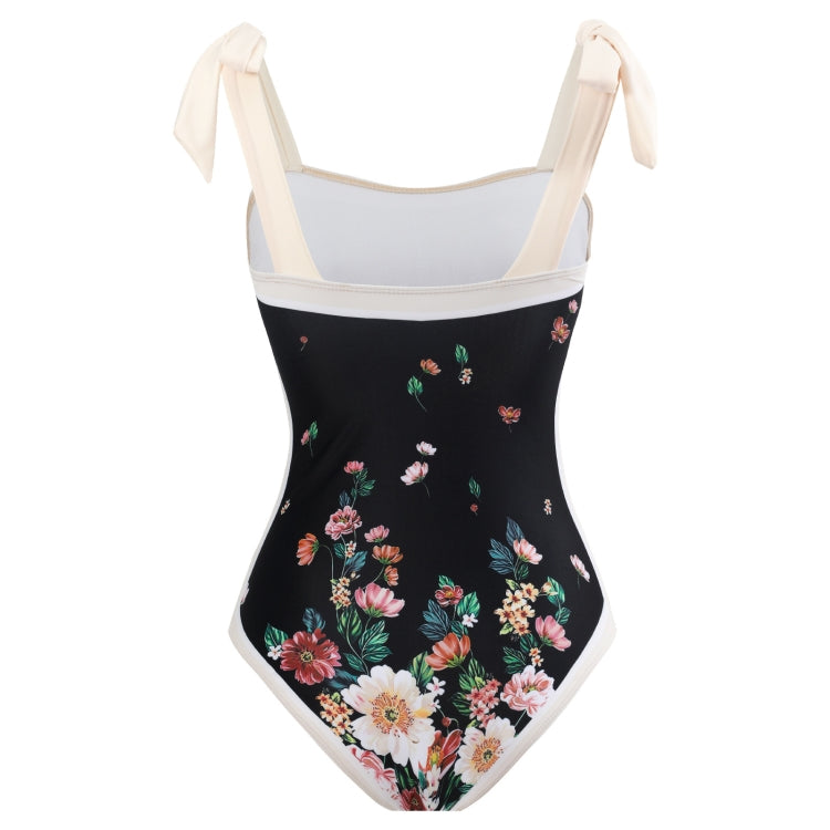 Retro Pattern One-Piece Hot Spring Outdoor Swimsuit Set, S, M, L, XL
