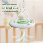 Night Light Desktop Folding Fan Outdoor Camping Hanging Mini Fan, Orange Basic, Green Basic, Orange Upgraded, Green Upgraded